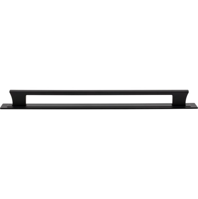 Atlas - Zander Pull and Backplate 12 Inch (c-c) Matte Black - Matte Black