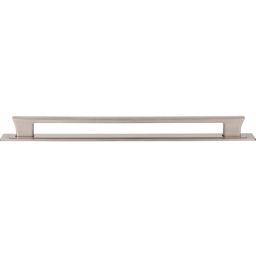 Atlas - Zander Pull and Backplate 12 Inch (c-c) Brushed Nickel - Brushed Nickel