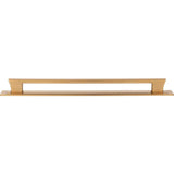Atlas - Zander Pull and Backplate 12 Inch (c-c) Warm Brass - Warm Brass