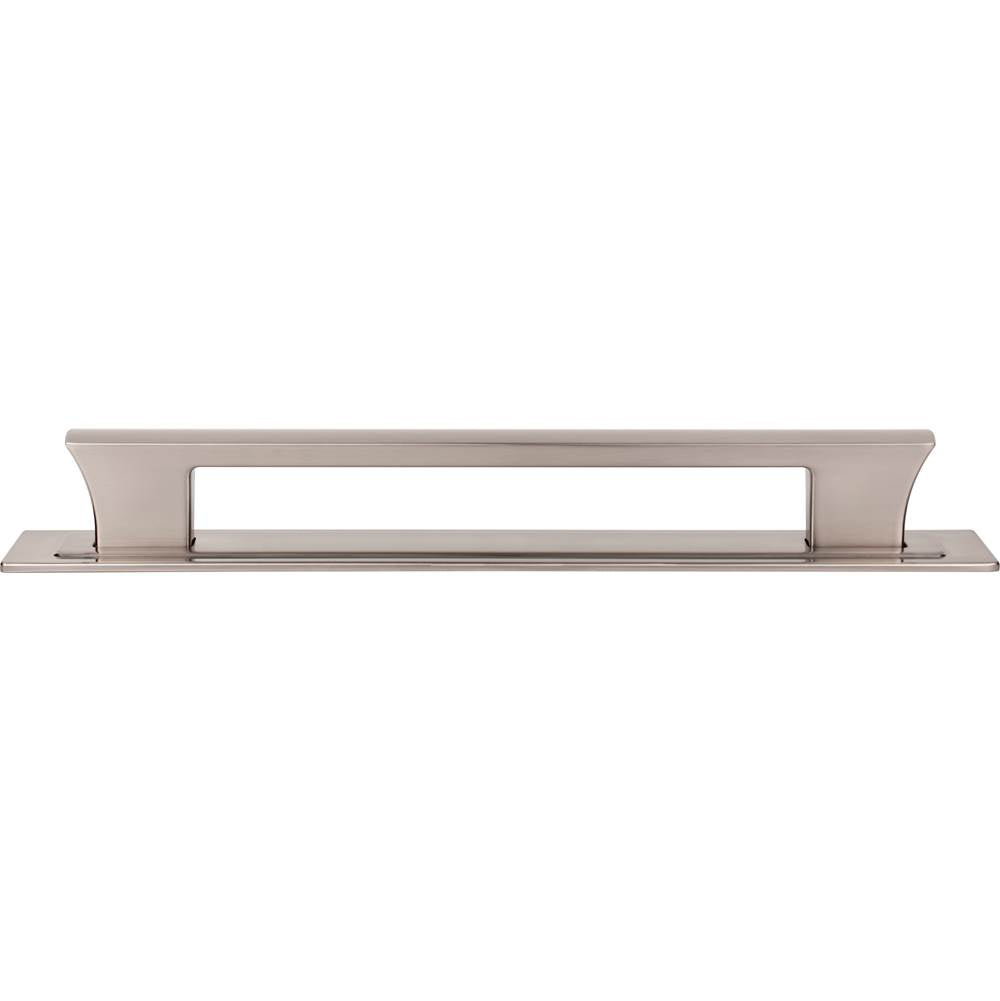 Atlas - Zander App Pull and Backplate 12 Inch (c-c) Brushed Nickel - Brushed Nickel