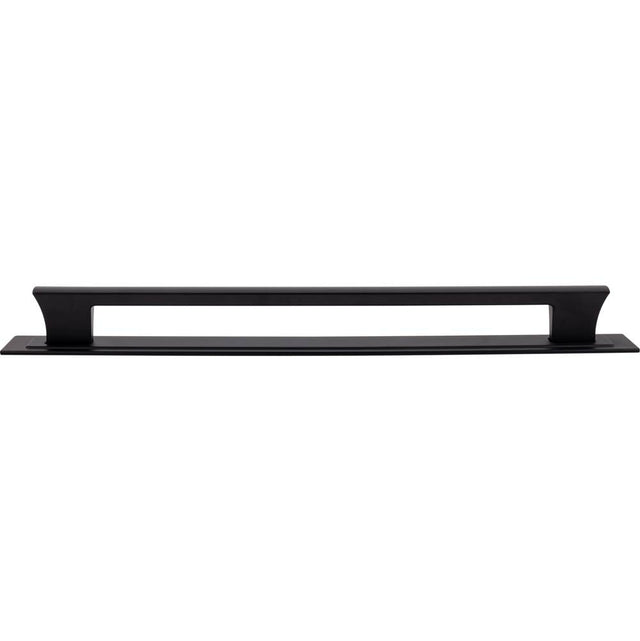 Atlas - Zander App Pull and Backplate 18 Inch (c-c) Matte Black - Matte Black