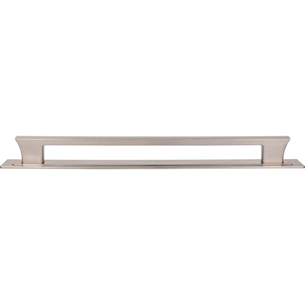 Atlas - Zander App Pull and Backplate 18 Inch (c-c) Brushed Nickel - Brushed Nickel