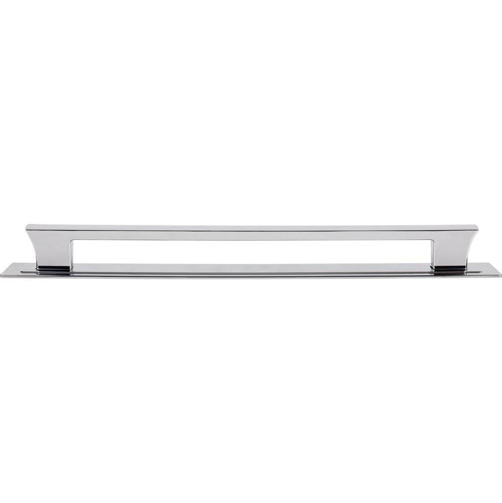 Atlas - Zander App Pull and Backplate 18 Inch (c-c) Polished Chrome - Polished Chrome