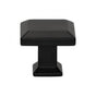 Atlas - Sweetbriar Lane Square Knob 1 1/4 Inch Matte Black - Matte Black