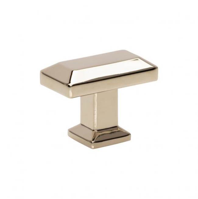 Atlas - Sweetbriar Lane Rectangle Knob 1 3/8 Inch Polished Nickel - Polished Nickel