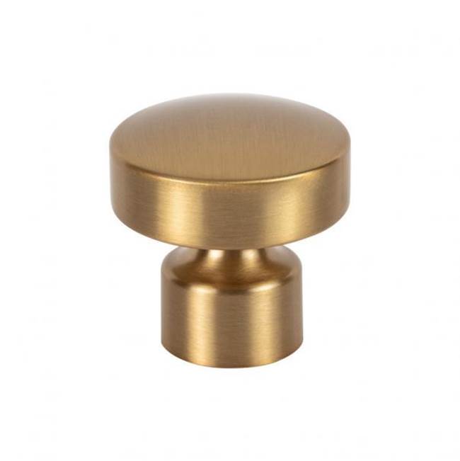 Atlas - Lennox Knob 1 1/4 Inch Warm Brass - Warm Brass