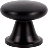 Atlas - Burbank Knob 1 1/8 Inch Matte Black - Matte Black