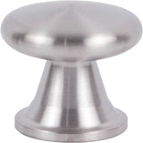 Atlas - Burbank Knob 1 1/8 Inch Brushed Stainless Steel - Brushed Stainless Steel