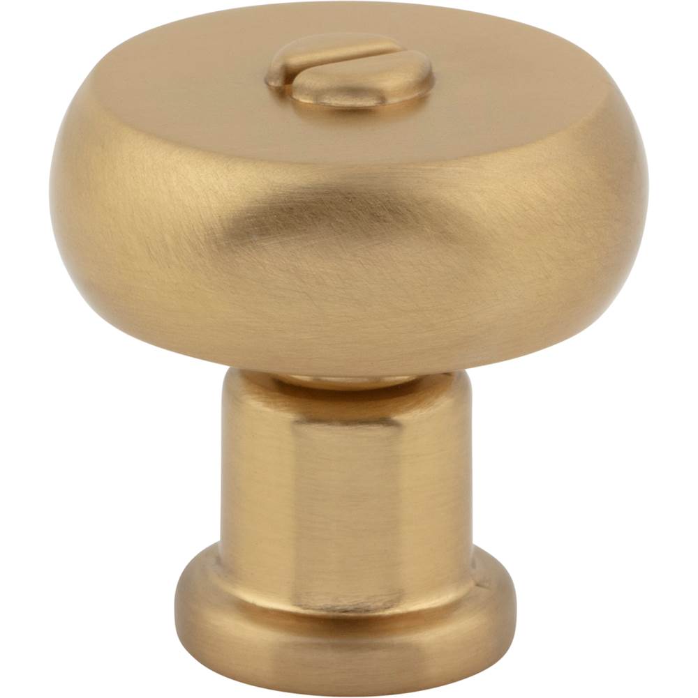 Atlas - Everitt Knob 1 3/16 Inch Warm Brass - Warm Brass