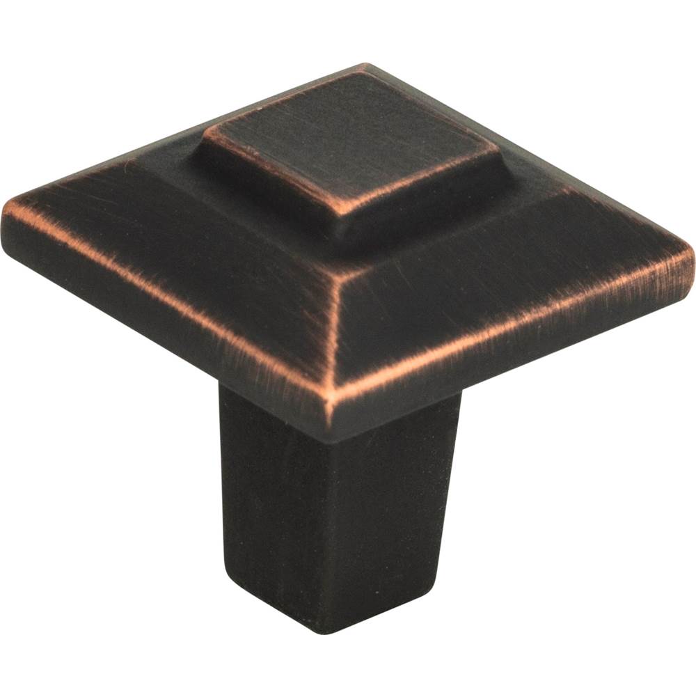 Trocadero Small Square Knob 1 Inch Brushed Nickel