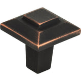 Trocadero Small Square Knob 1 Inch Brushed Nickel