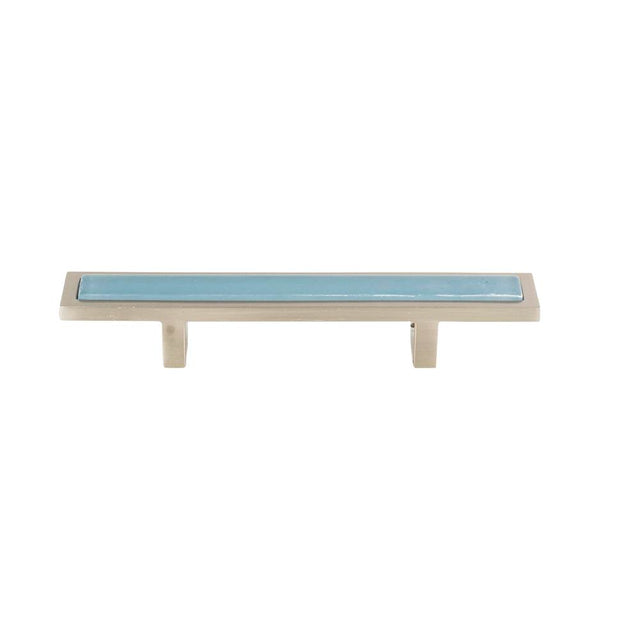 Atlas - Spa Blue Pull 3 Inch (c-c) Brushed Nickel - Brushed Nickel