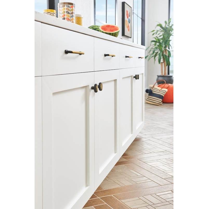 Distressed Oval Knob 1 11/16 Inch Antique Bronze