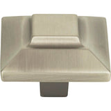 Atlas - Trocadero Large Square Knob 1 1/2 Inch Pewter - Pewter