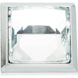 Legacy Crystal Square Knob 1 5/16 Inch Matte Black