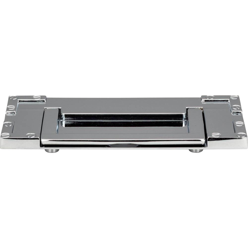 Atlas - Campaign L-Bracket Drop Pull 3 Inch (c-c) Polished Chrome - Polished Chrome