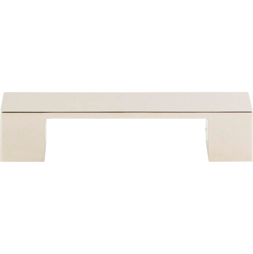 Atlas - Wide Square Pull 3 3/4 Inch (c-c) Polished Nickel - Polished Nickel
