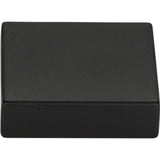 Atlas - Thin Square Knob 1 1/4 Inch Matte Black - Matte Black