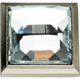 Legacy Crystal Square Knob 1 5/16 Inch Matte Black