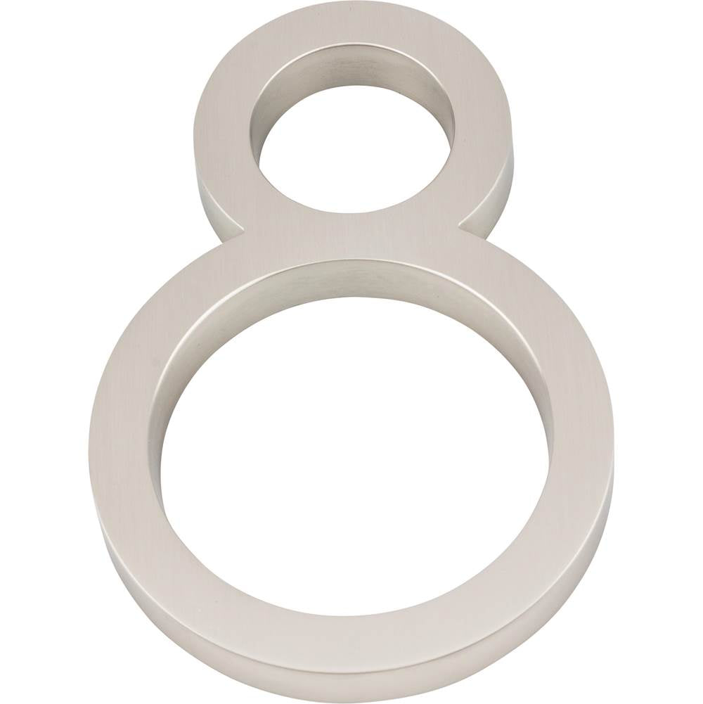 Atlas - Modern Avalon No.8 6 Inch Brushed Nickel - Brushed Nickel