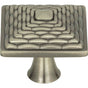 Atlas - Mandalay Square Knob 1 1/4 Inch Brushed Nickel - Brushed Nickel