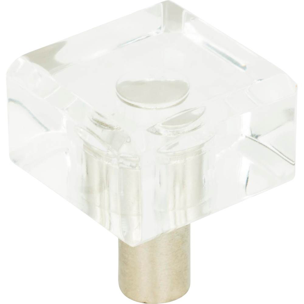 Optimism Square Knob 1 1/4 Inch Brushed Nickel