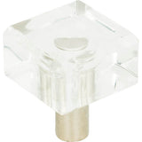 Optimism Square Knob 1 1/4 Inch Brushed Nickel