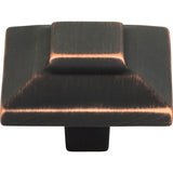 Atlas - Trocadero Large Square Knob 1 1/2 Inch Venetian Bronze - Venetian Bronze