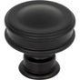 Atlas - Oskar Knob 1 1/4 Inch Matte Black - Matte Black