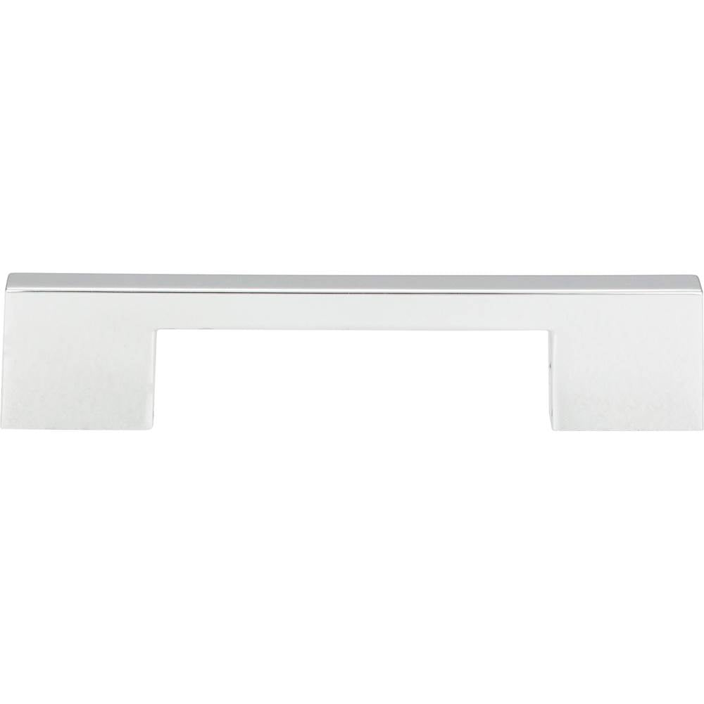 Atlas - Thin Square Pull 5 1/16 Inch (c-c) Polished Chrome - Polished Chrome