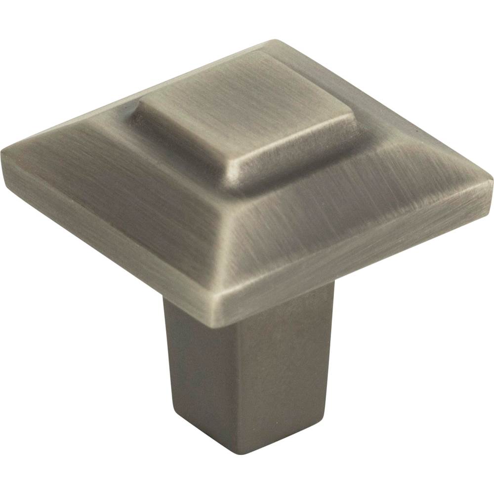 Trocadero Small Square Knob 1 Inch Brushed Nickel