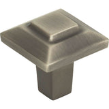 Trocadero Small Square Knob 1 Inch Brushed Nickel