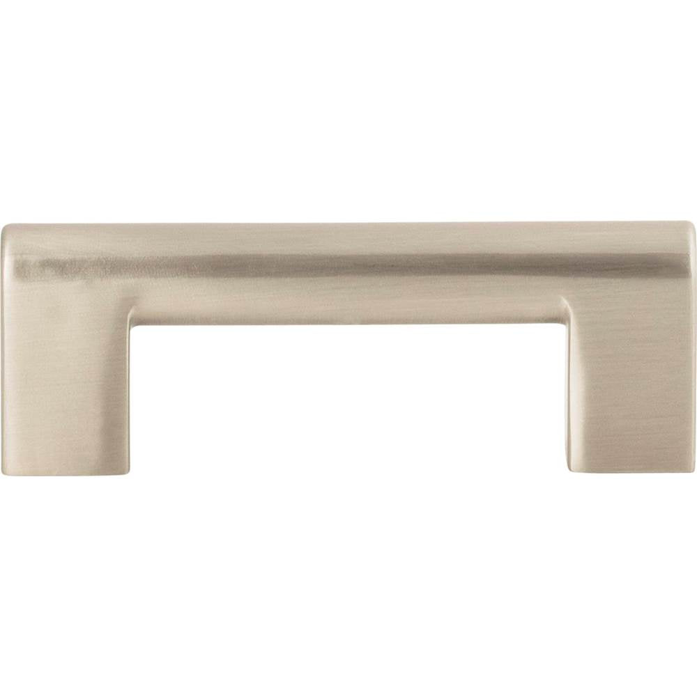 Atlas - Round Rail Pull 3 Inch (c-c) Brushed Nickel - Brushed Nickel