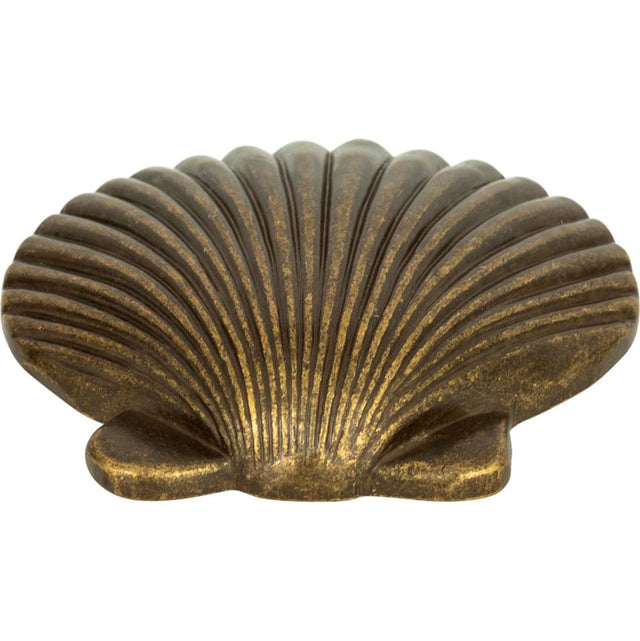 Atlas - Clamshell Knob 2 Inch Burnished Bronze - Burnished Bronze