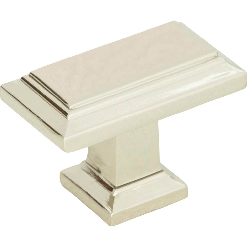 Sutton Place Rectangle Knob 1 7/16 Inch Brushed Nickel