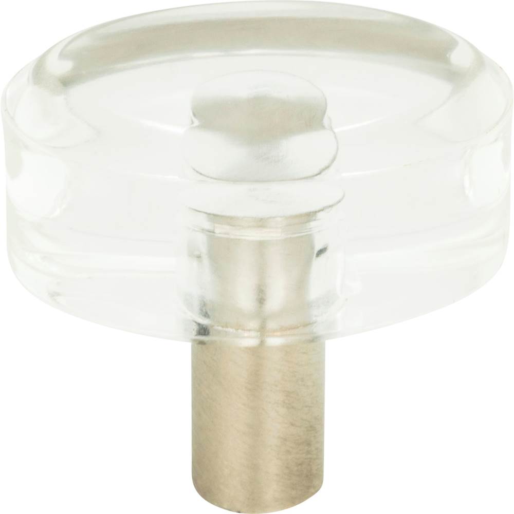 Atlas - Optimism Oval Knob 1 1/2 Inch Brushed Nickel - Brushed Nickel