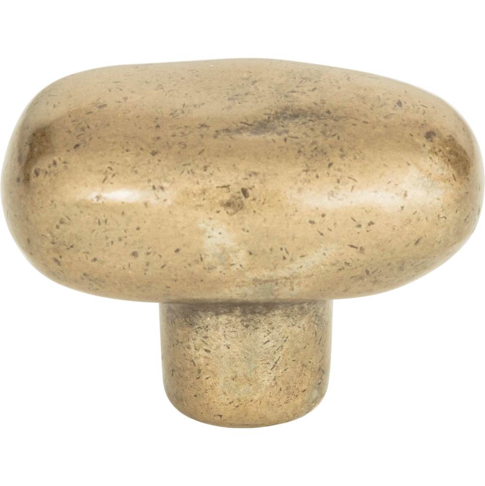 Atlas - Distressed Oval Knob 1 11/16 Inch Champagne - Champagne
