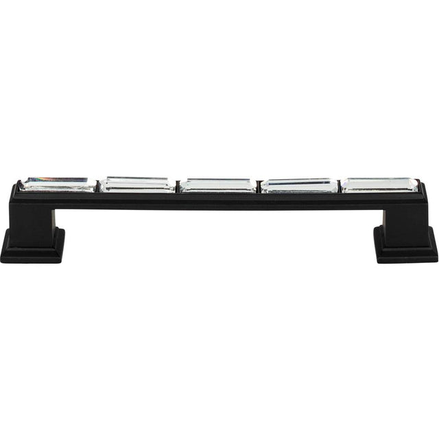 Atlas - Legacy Crystal Pull 5 1/16 Inch (c-c) Matte Black - Matte Black