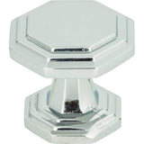 Atlas - Dickinson Octagon Knob 1 1/4 Inch Polished Chrome - Polished Chrome