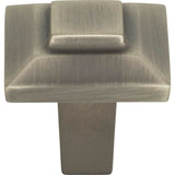 Atlas - Trocadero Small Square Knob 1 Inch Pewter - Pewter