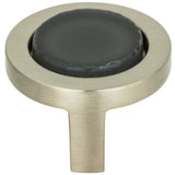 Atlas - Spa Black Round Knob 1 1/4 Inch Brushed Nickel - Brushed Nickel