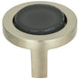 Atlas - Spa Black Round Knob 1 1/4 Inch Brushed Nickel - Brushed Nickel