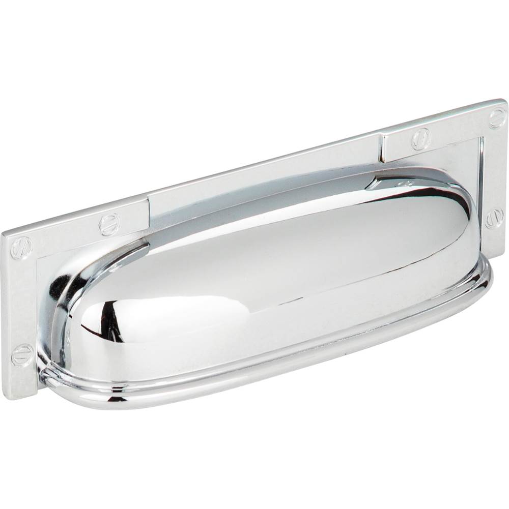 Campaign L-Bracket Cup Pull 3 3/4 Inch (c-c) Brushed Nickel
