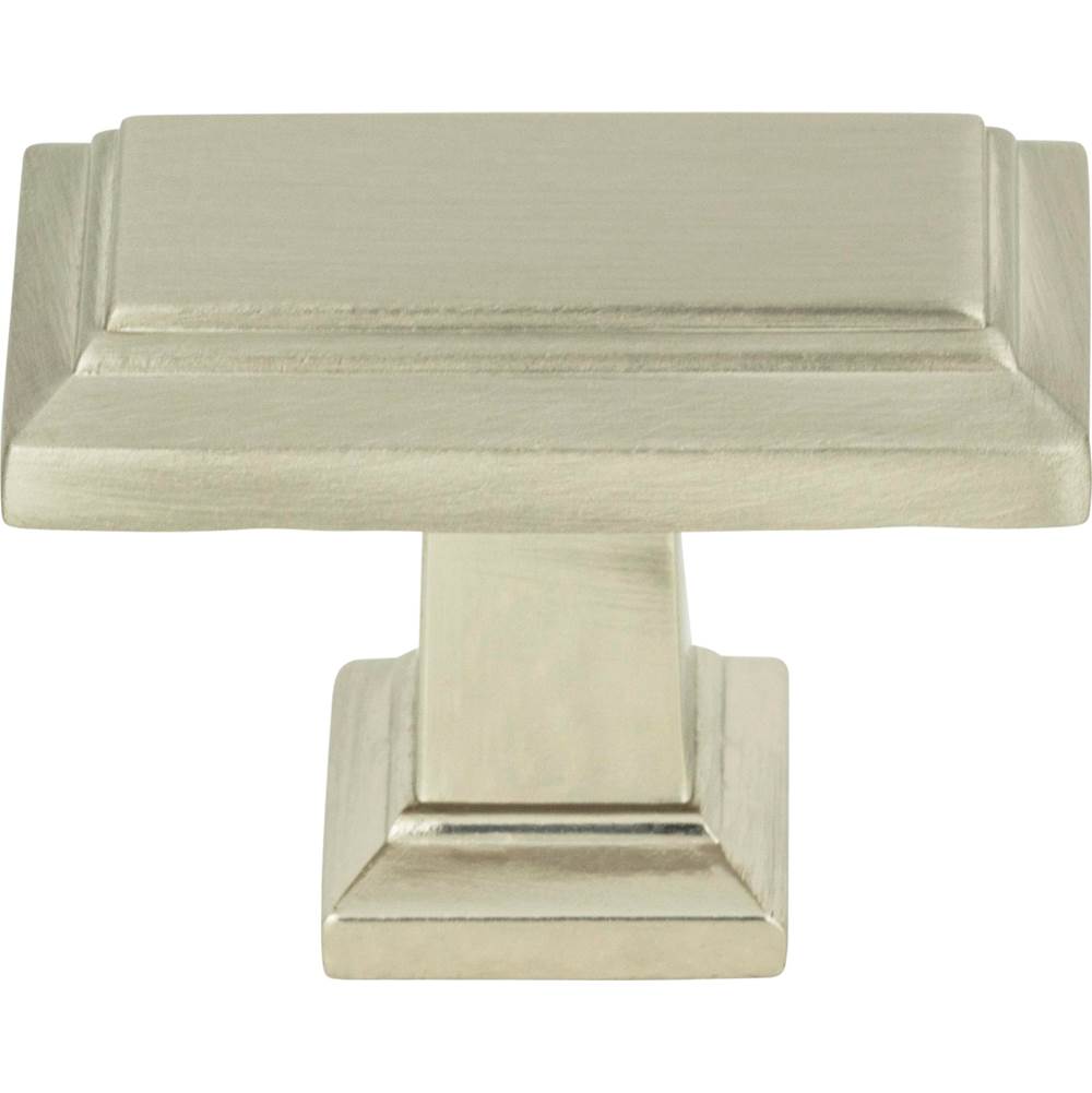 Atlas - Sutton Place Rectangle Knob 1 7/16 Inch Brushed Nickel - Brushed Nickel