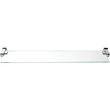 Atlas - Sutton Place Bath Glass Shelf 24 Inches Polished Chrome - Polished Chrome
