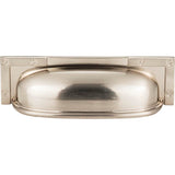 Atlas - Campaign L-Bracket Cup Pull 3 3/4 Inch (c-c) Brushed Nickel - Brushed Nickel