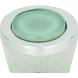 Spa Green Round Knob 1 1/4 Inch Brushed Nickel