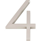 Atlas - Modern Avalon No.4 6 Inch Brushed Nickel - Brushed Nickel