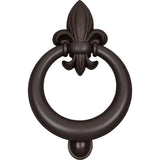 Atlas - Fleur de lys Door Knocker  Aged Bronze - Aged Bronze