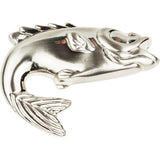 Fish Knob 2 1/4 Inch Brushed Nickel